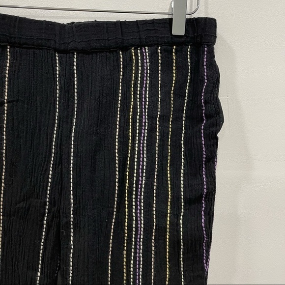 Michael Stars Stitch Stripe Side Tie Capri Pants S - Picture 6 of 9